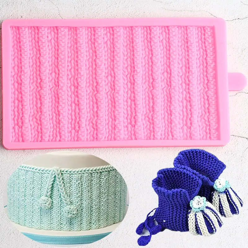 

DIY Knitting Silicone Lace Mold Cake Border Fondant Molds DIY Party Cake Decorating Tool Cupcake Candy Chocolate Gumpaste Mould