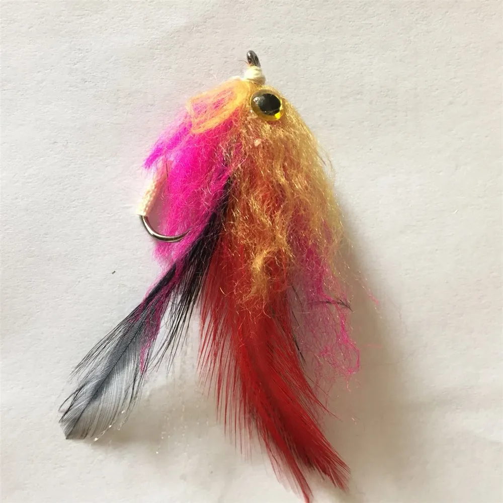 1Pc 10cm Trout Fishing Lure Steelhead Salmon Pike Streamer Fly Flies Single Dry Bait with Hook | Спорт и развлечения