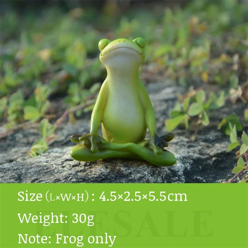 24pcs Mini Resin Frogs Cute Frog Figurines For Fairy Garden