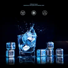 Кубики льда из нержавеющей стали многоразовые охлаждающие камни для виски вино держать ваш напиток холодным дольше SGS тест проходят Виски камни