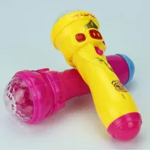 Батарейный мини-динамик пение Горячая музыкальная игрушка беспроводной микрофон подарок милый караоке забавное освещение Игрушки Инструменты