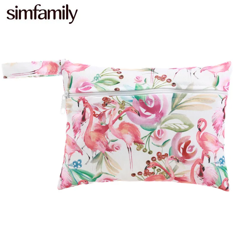 

[simfamily]1PC Reusable Water resistant Mini Wet bag Pouch For Menstrual Pads Nursing Pads Stroller,Makeup,14*18CM,Wholesale