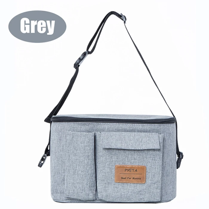 MOCHOO модная сумка для мам, сумка для детских подгузников, сумки для мам, сумка для пеленания, сумки для подгузников, дорожный рюкзак для мам, сумка для кормления - Цвет: Grey(Stroller Bag)