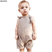 MILANCEL/Новинка года; комбинезоны для девочек; Хлопковые комбинезоны для мальчиков; детские комбинезоны на завязках; весенняя одежда для мальчиков; однотонная детская одежда