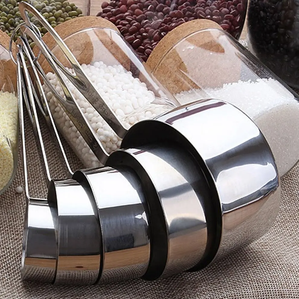 

5 Sets of Baking Stainless Steel Spoon Measuring Spoon For Baking Tea Coffee Kichen Accessories Measuring Tool Set Dropshipping