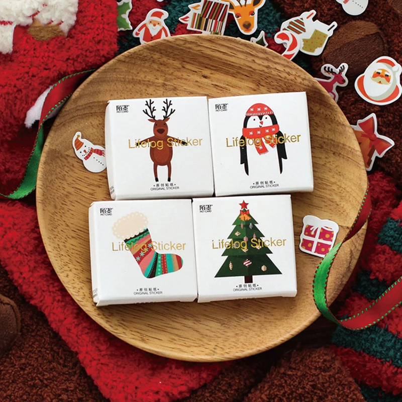 

Hello Merry Christmas Greeting New Year Stationery Stickers Hand Made Scrapbooking Gift Packing Baking Sticker Stationery Label