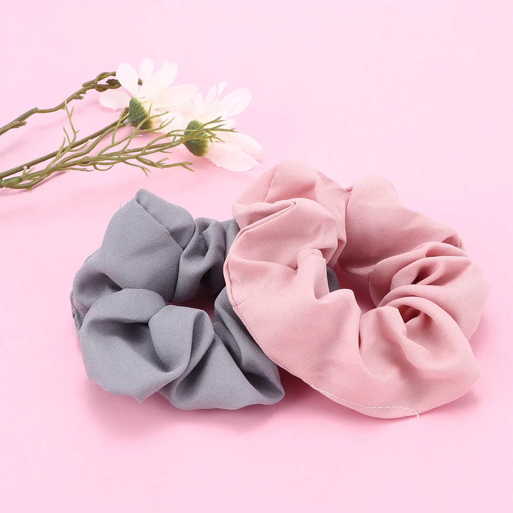 

Lady Hair Scrunchies Ring Elastic Hair Bands Pure Color Bobble Sports Dance Soft Charming Scrunchie Hairband Pure Color