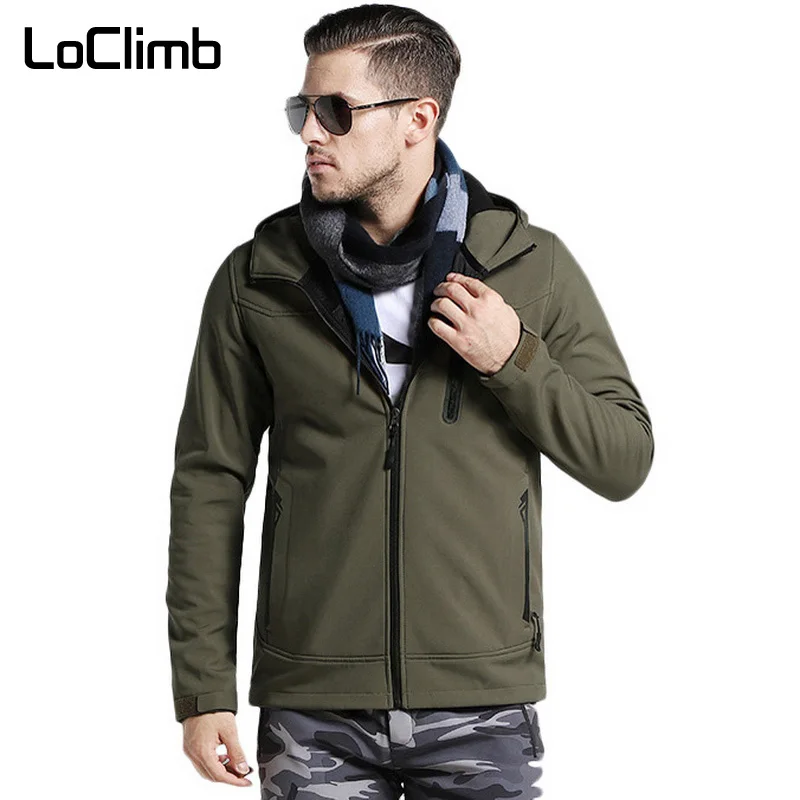 Camuflagem dos Homens Caminhadas ao ar Softshell dos Homens de lã Jaquetas à Prova Loclimb Livre Jaqueta Quente Cabolsas 5xl Am351 Trekking Blusão d’ Água