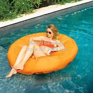 Cover only No Filler- Island design bean bag float chair, outdoor round beanbag seat furniture , Large cuddle bean cushion set