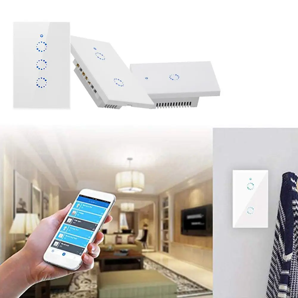 

Sonoff T1 US 1/2/3 Gang Smart Touch Lamp Switch Intelligent WiFi RF Remote Control Lamp Timing Countdown Wall Switch