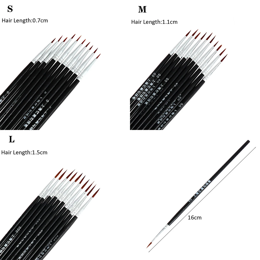 10 шт./компл. тонкой ручной Краски ed тонкая ручка товары для рукоделия рисунок художественная ручка Краски рисовальная нейлоновая кисть из волос Кисть Акриловая Краски ing ручка