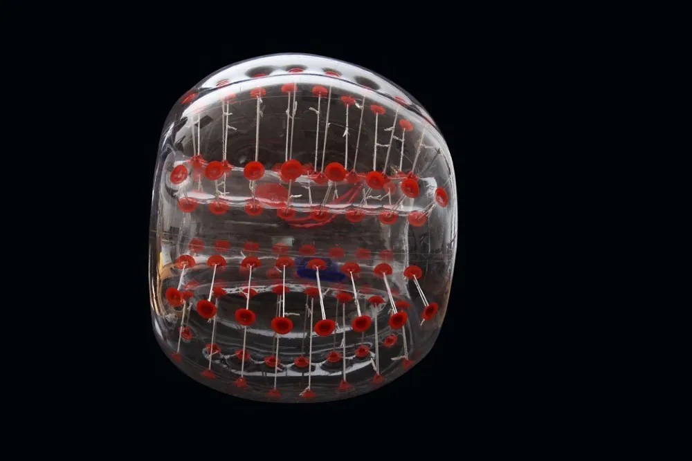 Бесплатная доставка 1 м пузырь футбол комплект лужайка, картины пузырь тела футбол, Бурлящий шарик для футбола