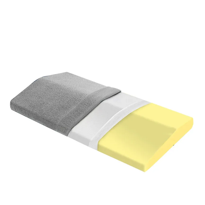 Пена памяти поясничная поддержка клиновидная Подушка Кровать Подушка Спящая нога высота для стула подушки для сиденья автомобиля облегчение боли M#1 - Цвет: Gray