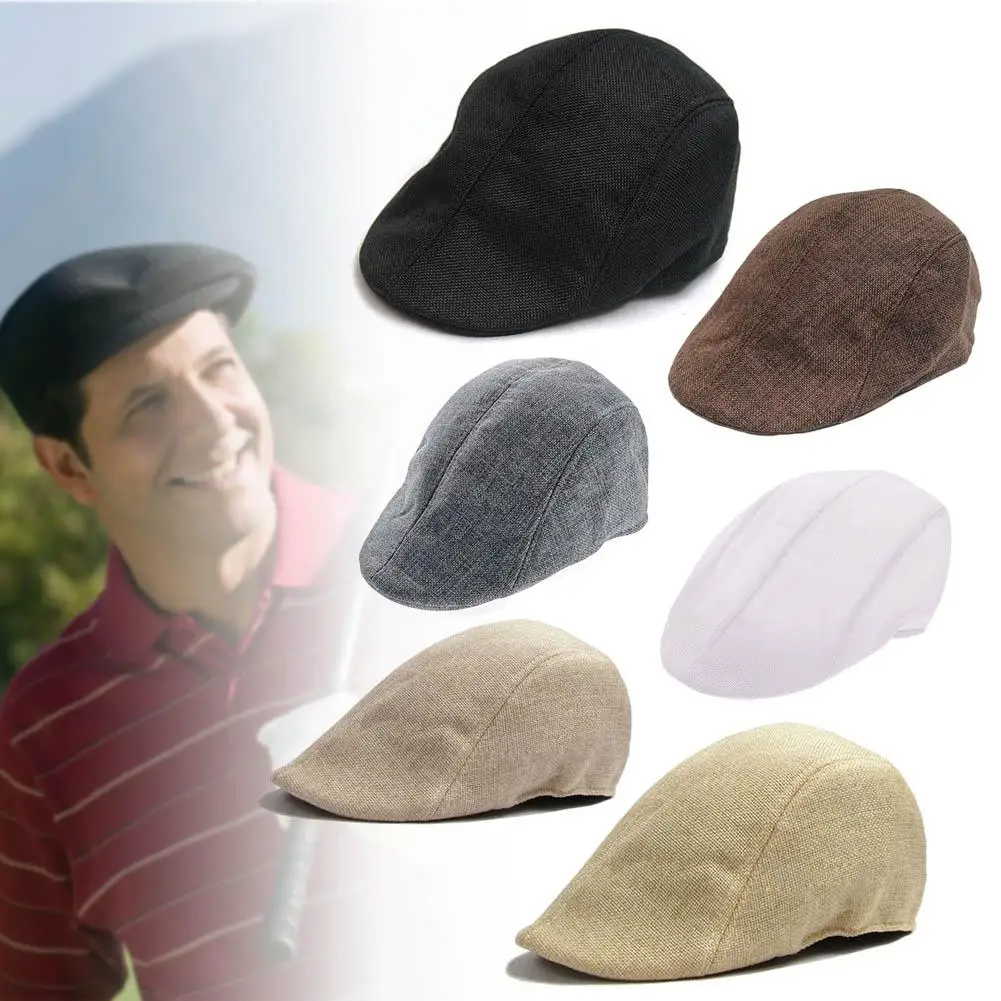 

Cabbie Newsboy Cap Men Plaid Ivy Hat Golf Driving Summer Sun Flat Vintage New