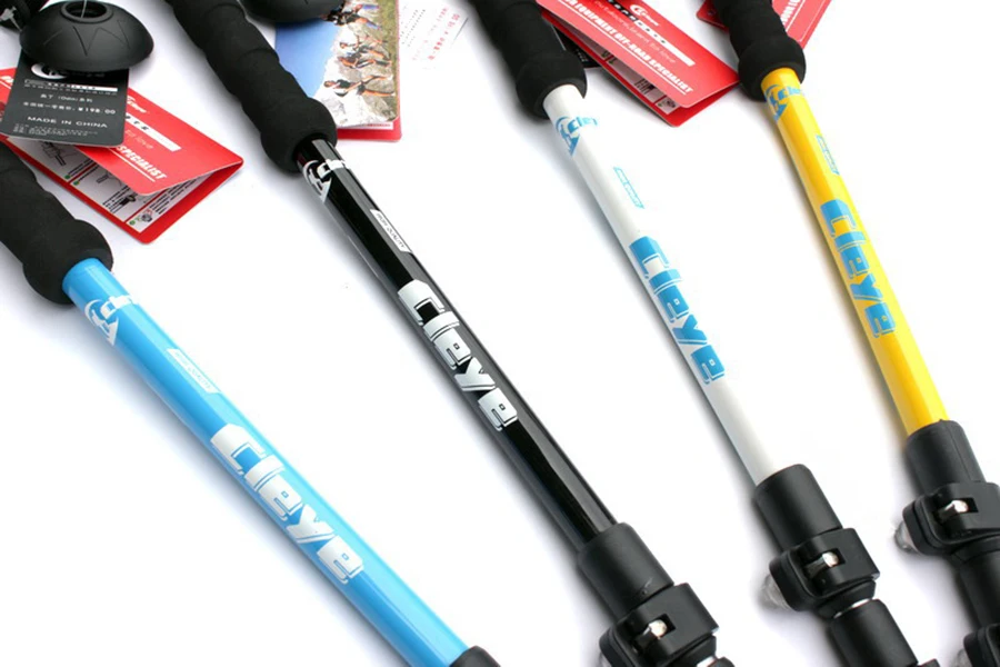 Sistema de Bloqueio Liga de Alumínio Pólo de Trekking ao ar Lidar com Bengala. Joshock Cleye Rápido Aeroespacial Telescópica Livre Eva Foam 8 Esporte e Lazer