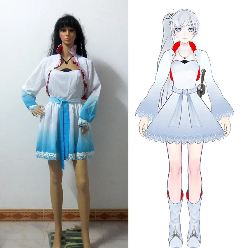 Костюм для косплея Weiss немецкий ледяная королева Белый трейлер на заказ
