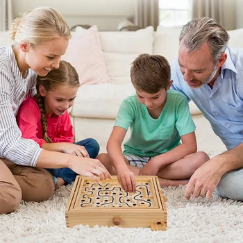 

Kids 3D Puzzle Wooden Labyrinth Board Toys Ball Maze Games Handcrafted Toys Child Intellectual Development Educational Puzzles