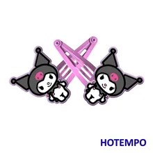 Japonia Cute Cartoon Kuromi melodia dzieciństwa dla dzieci dziewczyna Kawaii akcesoria do włosów spinki do włosów elastyczne opaski do włosów spinki do włosów dla dzieci prezent