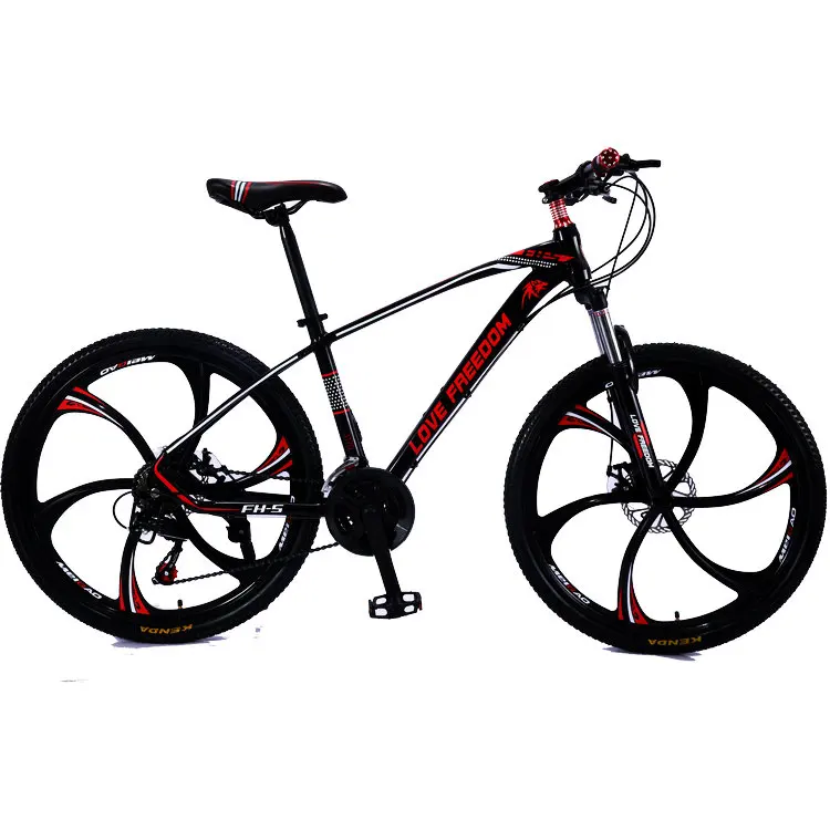 Love Freedom 21 скорость 26 дюймов горный велосипед велосипеды двойные дисковые тормоза студенческий велосипед дорожный - Цвет: 3170 Black red