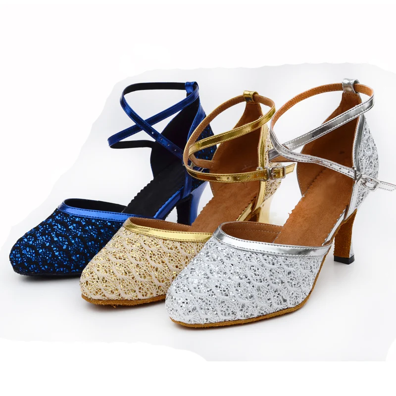 

En Najaar Latin dansschoenen echt lederen vrouwen Moderne Ballroom dansschoenen zachte zool Tango Vierkante dansschoenen