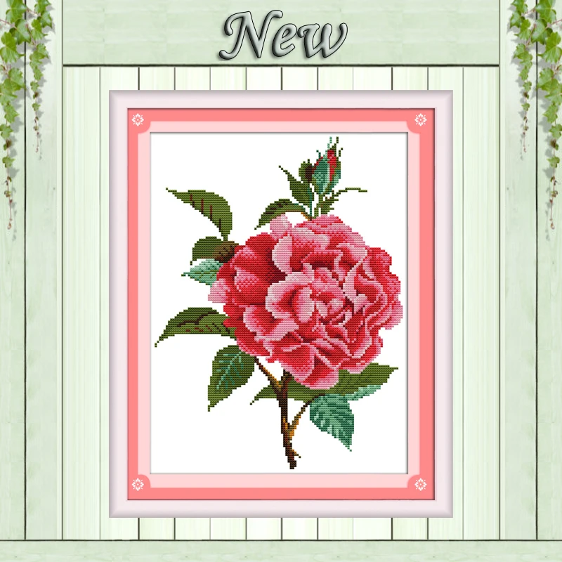 

Beautiful flower Peony painting Decor 11CT counted printed on the Canvas DMC 14CT Cross Stitch diy Embroidery kit Needlework Set