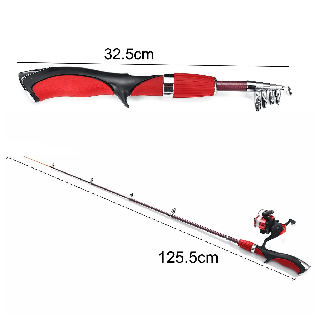 1.4M Carp Fishing Rod Telescopic Mini Portabe Fish Hunting Pen Fishing Rod Pole Spinning Reel Line Kit Ultra-light Fishing Pole