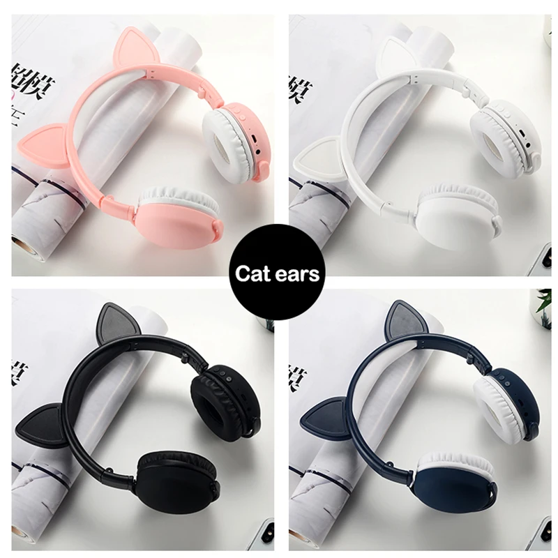 Наушники с кошачьими ушками Bluetooth рогами оленя Lite devil ears беспроводная гарнитура