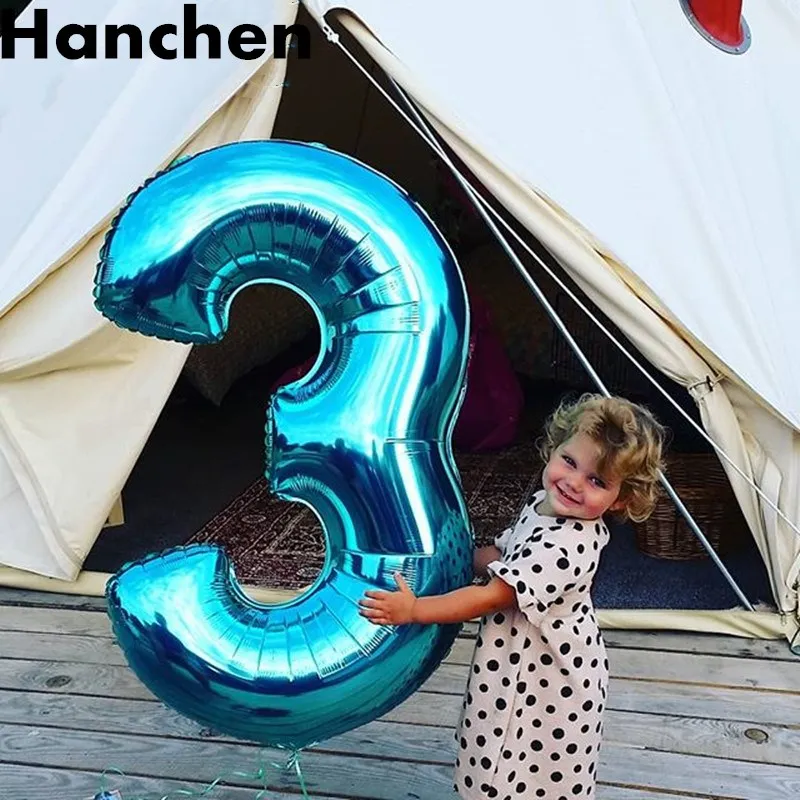 

Giant Size 40 Inch Gold Blue/pink Big Number Foil Balloons Happy Birthday Wedding Party Happy New Year Decor baby shower Dressed
