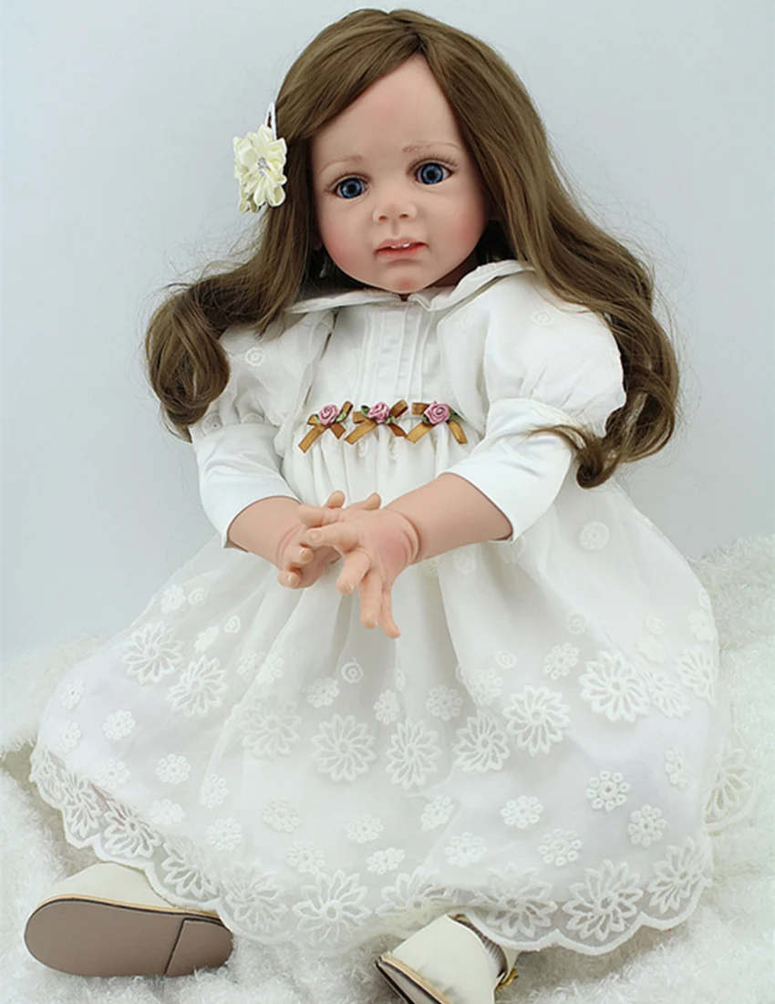 

24" inch Soft Vinyl Reborn Toddler Doll Collectible Newborn Dolls Babies Toys FRIDOLIN Reborn Baby Doll Gifts