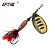 FTK 1pc Spinner Bait 7.5g 12g 17.5g Hard Spoon Bass Lures Metal Fishing Lure With Feather Treble Hooks For Pike Fishing ► Photo 1/6