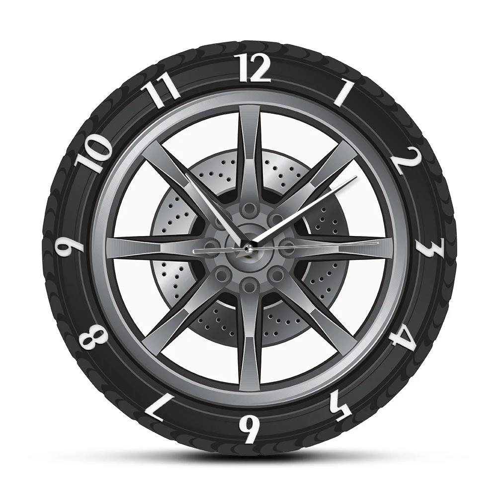 Автосервис пользовательское имя часы ремонт колеса шины винтажные Крутые Настенные часы автомастерская механик подарок комнаты Декоративные часы - Цвет: Normal Design