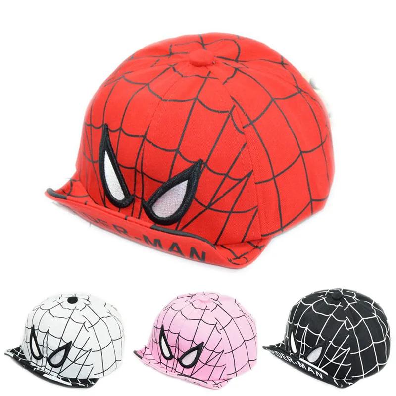 2018 Spiderman Cartoon Children Embroidery Cotton Baseball Cap kids Boy