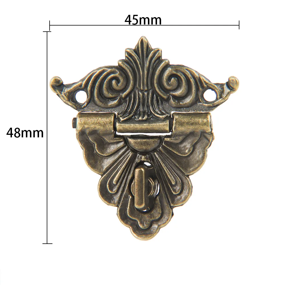 1 шт. 48x45 мм коробка Пряжка Застежка Античная Пряжка из сплава коробка деревянная коробка для вина замок ремесло мебельная фурнитура петли для шкафа