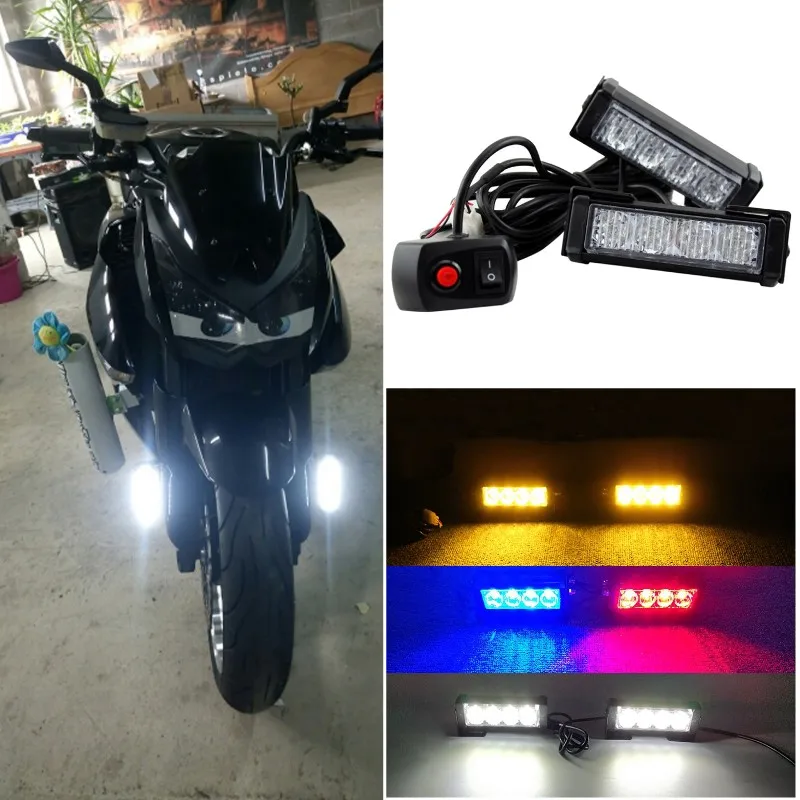 

12v Motorcycle signal light Moto Led strobe warning flash fog light Drl driving Racing Sport motorcycle blinker Caution lamp