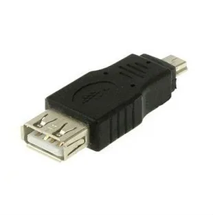 100 шт./лот черный женский USB 2,0 для мужской мини 5 pin B адаптер конвертер USB кабель для MP3 MP4