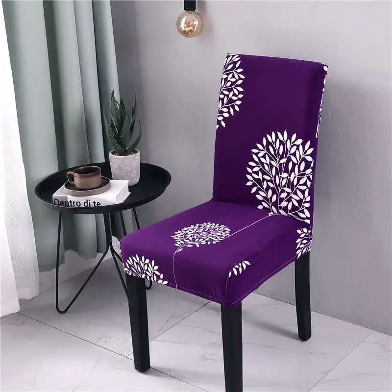 

Floral Printing Chair Covers Spandex For Wedding Dining Room Office Banquet Stretch Elastic chair cover housse de chaise