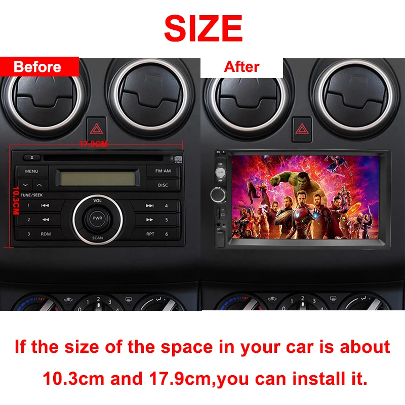 2Din радио Автомобильный HD Авторадио мультимедийный плеер 2 Din сенсорный экран Авто аудио стерео MP5 Bluetooth FM камера Android