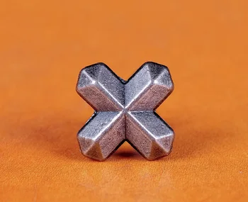 

30pc 15*12MM DIY SOLID SILVER CROSS BUTTON CONCHO STUD RIVET LEATHER CRAFT BIKER