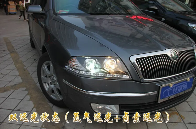 Авто Clud 2007 08 09 для skoda superb фары для превосходного U светодиодный свет руководство Angel eyes DRL Тюнинг автомобилей xenon HID комплект парковка