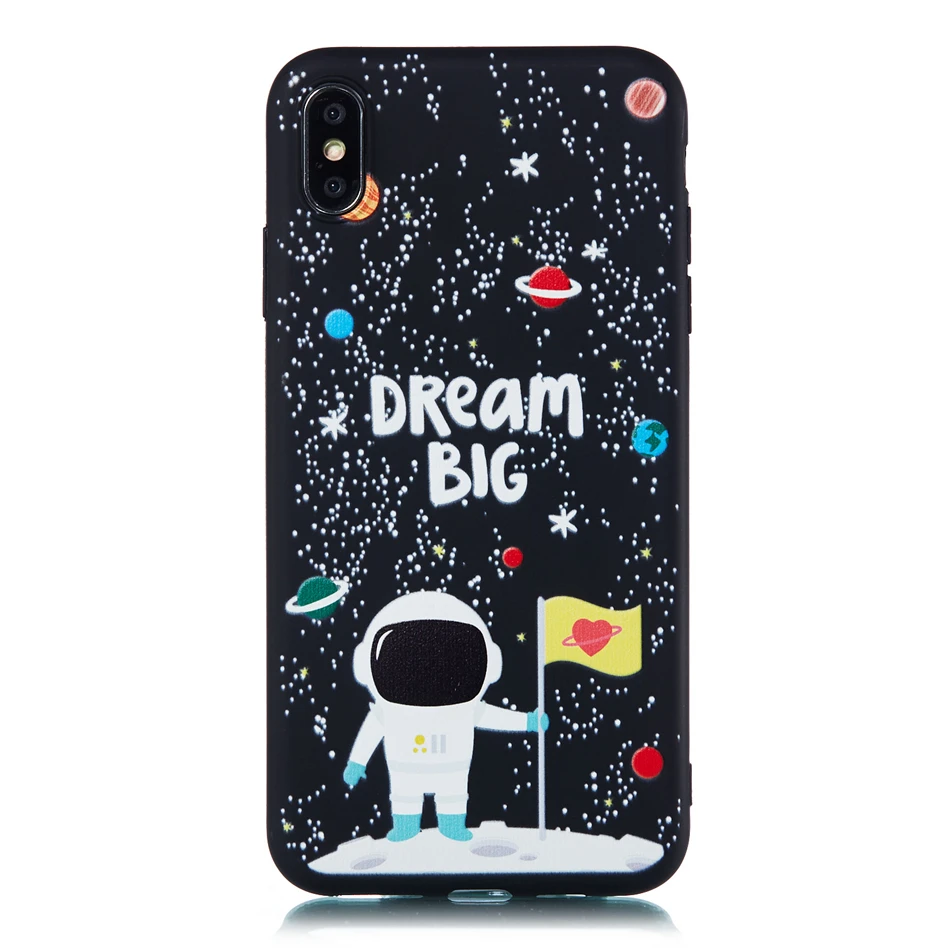 

Cute Astronaut Space Moon Case for iPhone X XR Xs Max Case Soft Silicon TPU Cute Dog Cat Couple Cover for iPhone 8 7 6 6S Plus