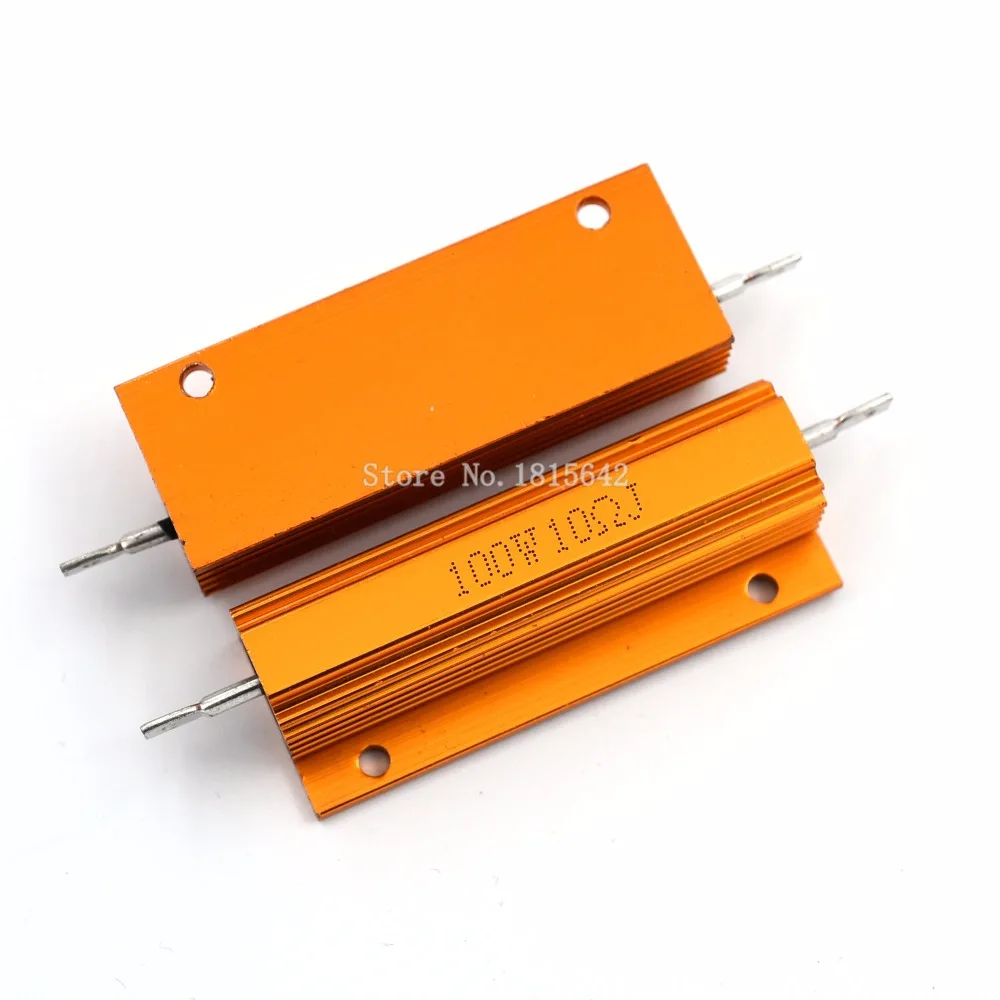 RX24 100 Вт 10R 10RJ металлический корпус алюминиевый Золотой резистор Высокая мощность
