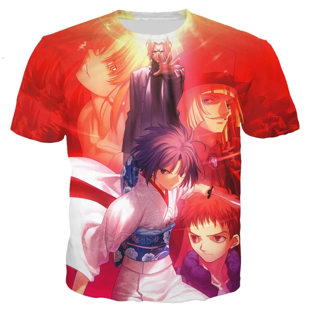 Футболка Мужская/женская с 3D-принтом из аниме Fate Stay Night стильная тенниска