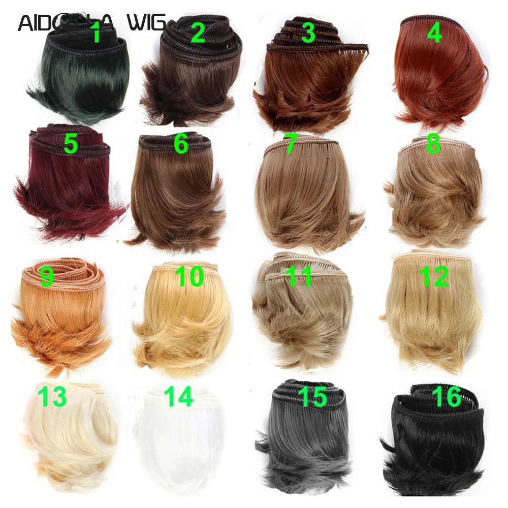 Прямые кукольные волосы для кукол 1/3 1/4 BJD 1 шт. 15 см черные белые коричневые|Куклы| |