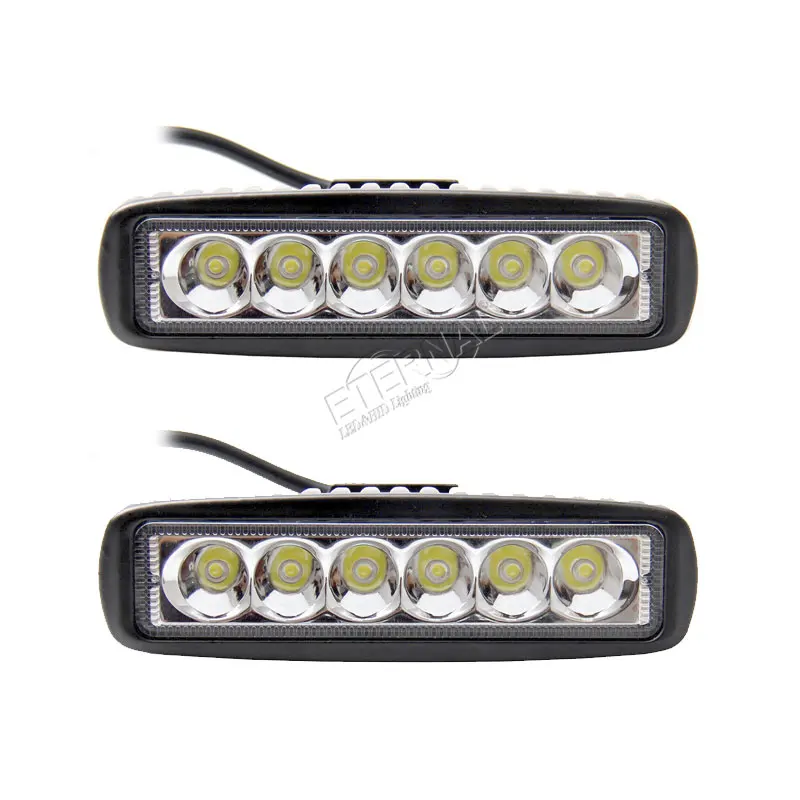 

2pcs 18W led work light black white marine boating fishing mini light bar 4x4 off-road truck ATV UTV motorcycle spot fog lamp.