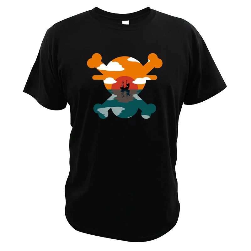 

One Piece T shirt Japanese Anime 100% Cotton Digital Print Pirate Luffy T-shirt EU Size
