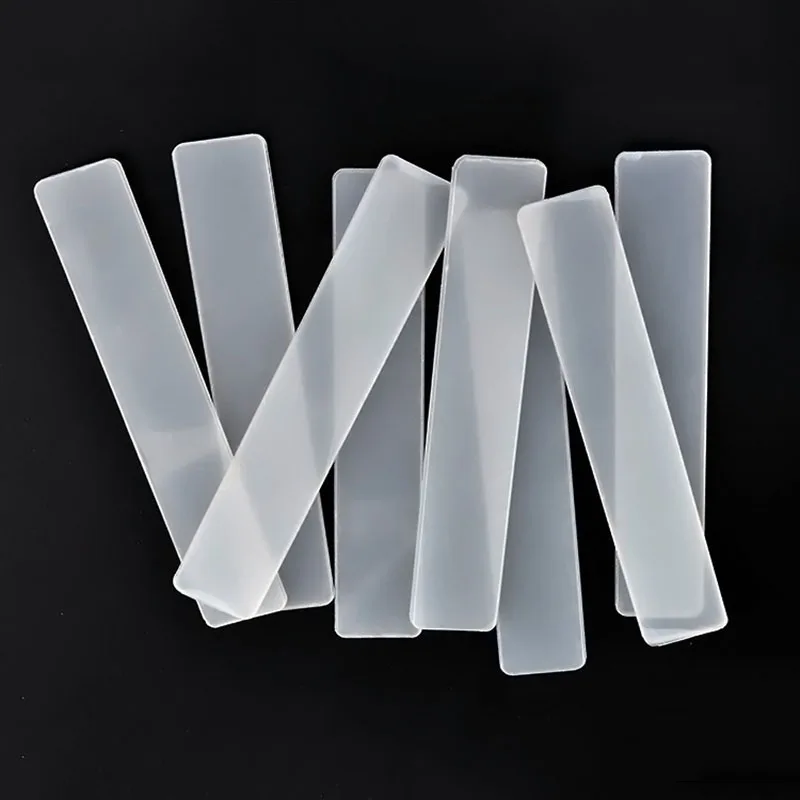 

10pcs/set Nail Art Tips Display Holder Acrylic Clear Bar Adhensive Display Color Chart Manicure Practice False Nail Tips