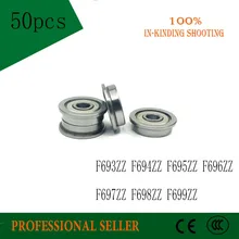 50pcs F692ZZ F693ZZ F694ZZ F695ZZ F696ZZ F697ZZ F698ZZ F699ZZ Flange Ball Bearing Flanged Bearings