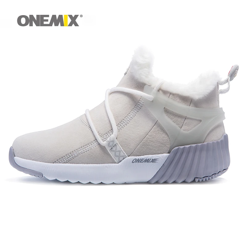 

Onemix Winter Warm Trekking Shoes For Women Non-Slip Walking Shoes Male Climbing Mountain Boots Comfortable Jogging Sneakers