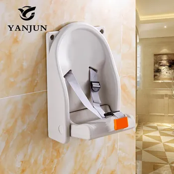 

Yanjun Commercial Restrooms wall mount anti-bacterial PE infant horizontal changing table baby diaper baby chang stationYJ-2043