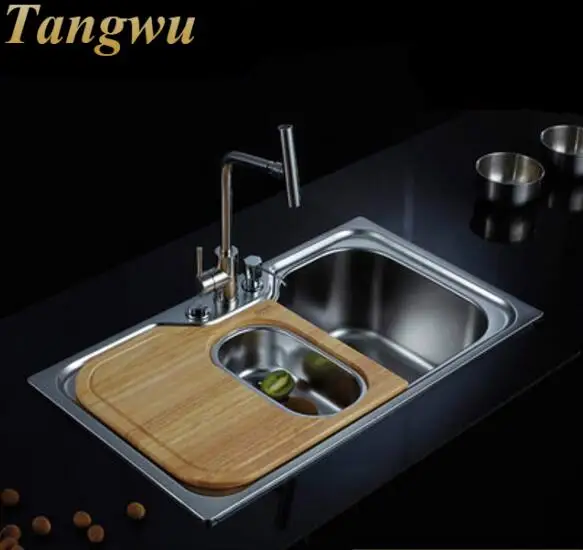 Kitchen Sinks Free shipping 304 stainless steel sink single slot package thickened oil resistant drawing vegetables Kitchen Sink Kitchen Sinks Free shipping 304 stainless steel sink single slot package thickened oil resistant drawing vegetables Kitchen Sink